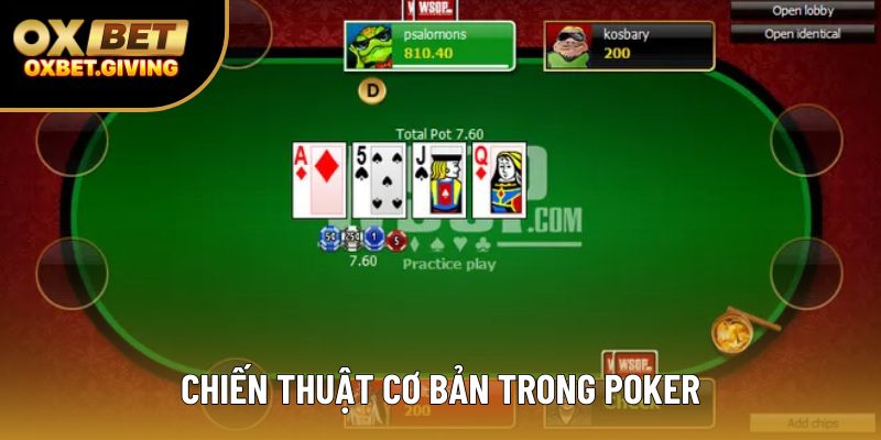 Chiến thuật cơ bản trong Poker