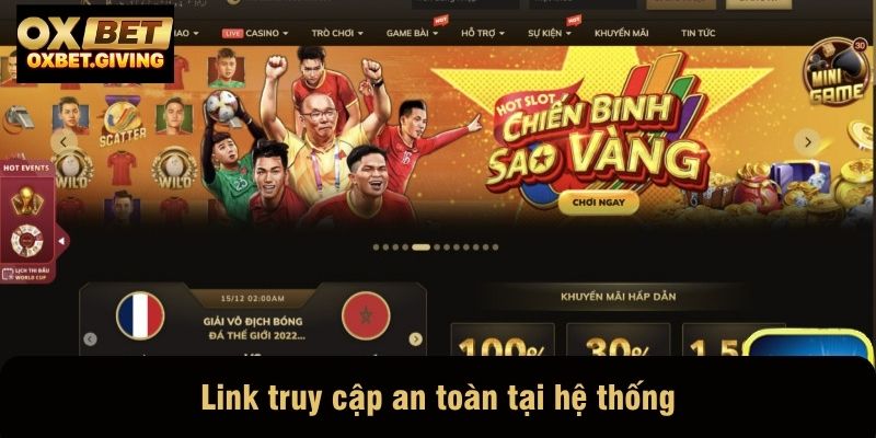 Link truy cập an toàn tại hệ thống