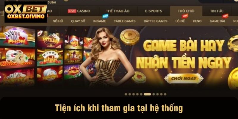 Tiện ích khi tham gia tại hệ thống